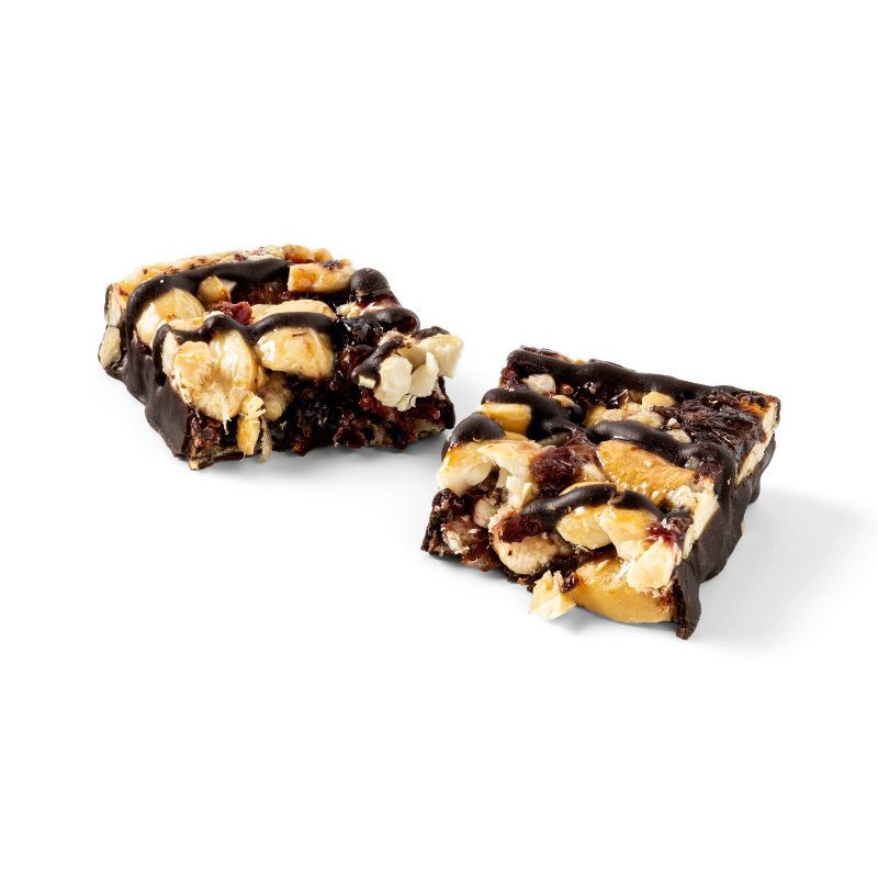 slide 4 of 4, Cashews, Cherry and Almonds with Cocoa Drizzle Mini Fruit & Nut Bars - 7.05oz/10ct - Good & Gather™, 7.05 oz, 10 ct