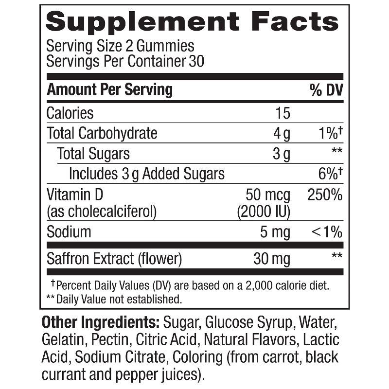 slide 7 of 9, OLLY Hello Happy Gummy Worm Supplements with Vitamin D and Saffron - 60ct, 60 ct