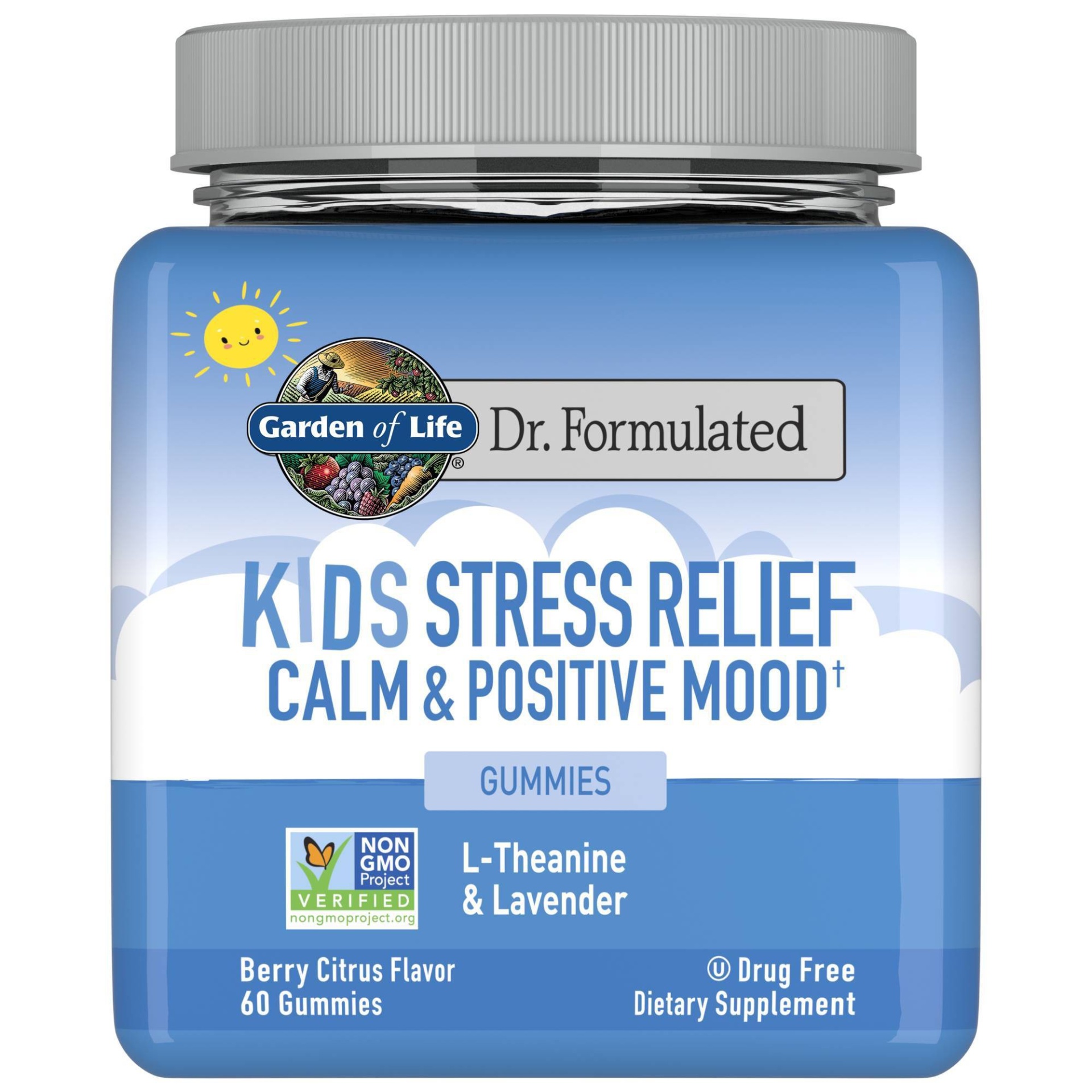 slide 1 of 4, Garden of Life Dr. Formulated Kids Stress Relief Vegan Gummies - 60ct, 60 ct