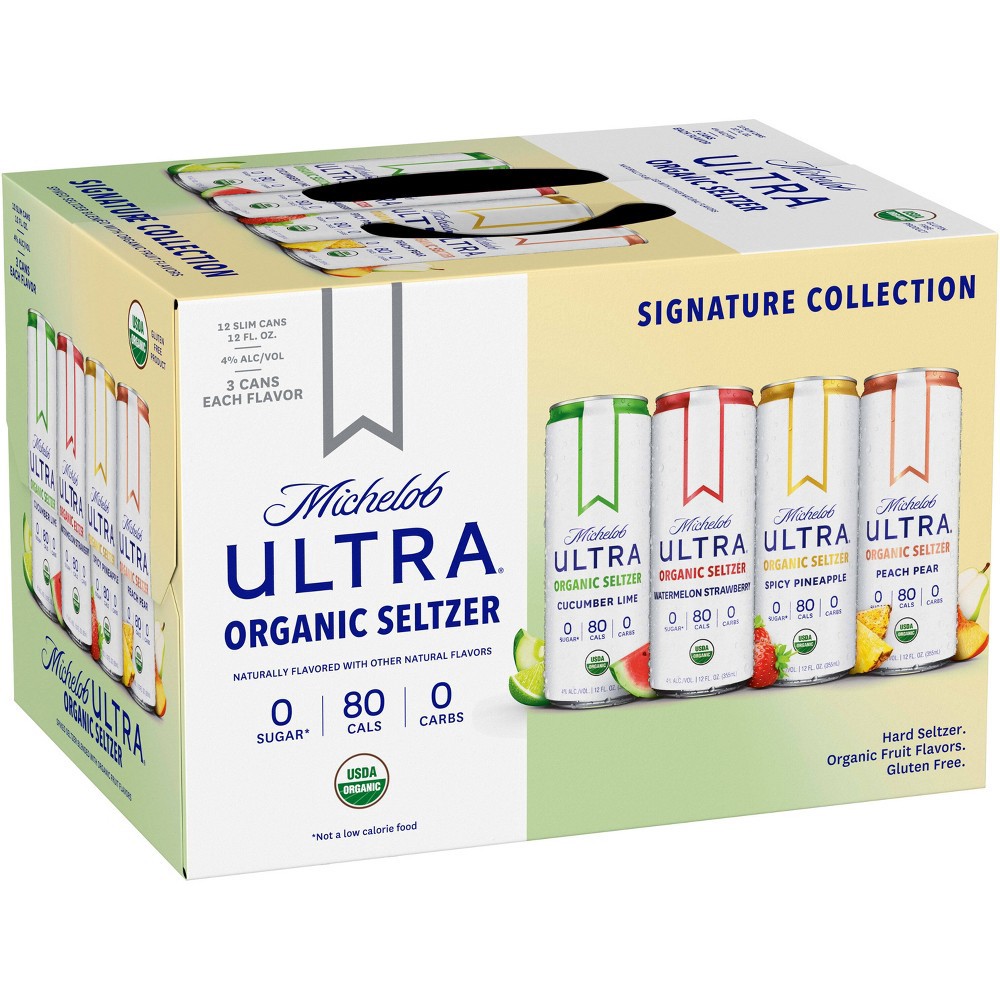 slide 8 of 9, Michelob Ultra Organic Hard Seltzer Variety Pack, 12 ct; 12 fl oz