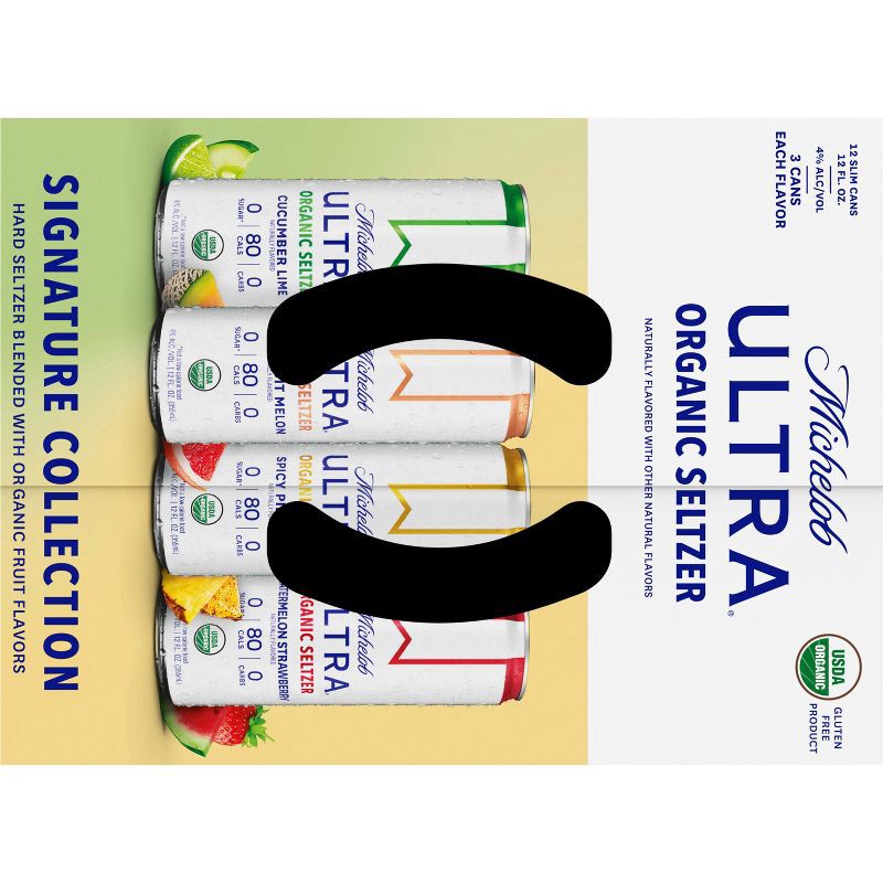 slide 6 of 9, Michelob Ultra Organic Seltzer Michelob Ultra Organic Hard Seltzer First Edition Variety Pack - 12pk/12 fl oz Sliim Cans, 12 ct; 12 fl oz