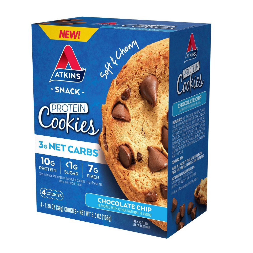 Atkins Cookie - Chocolate Chip - 4pk 4 ct | Shipt