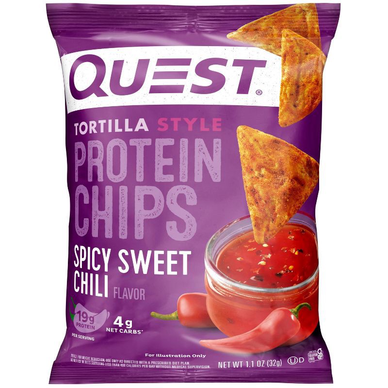 slide 3 of 5, Quest Nutrition Tortilla Style Protein Chips - Spicy Sweet Chili - 4pk/1.1oz, 4 ct, 1.1 oz