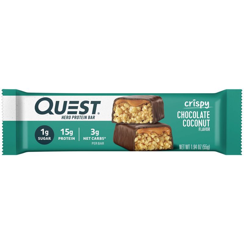 slide 2 of 7, Quest Nutrition 18g Crispy Protein Bar - Chocolate Coconut - 4ct, 18 gram, 4 ct
