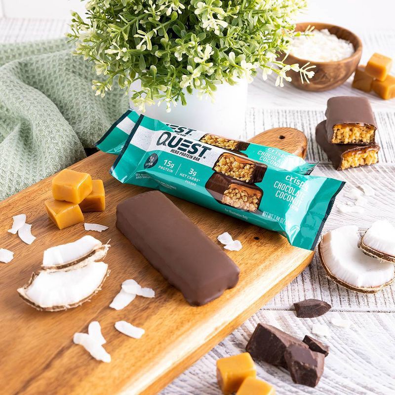 slide 3 of 7, Quest Nutrition 18g Crispy Protein Bar - Chocolate Coconut - 4ct, 18 gram, 4 ct