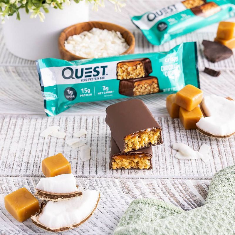 slide 4 of 7, Quest Nutrition 18g Crispy Protein Bar - Chocolate Coconut - 4ct, 18 gram, 4 ct