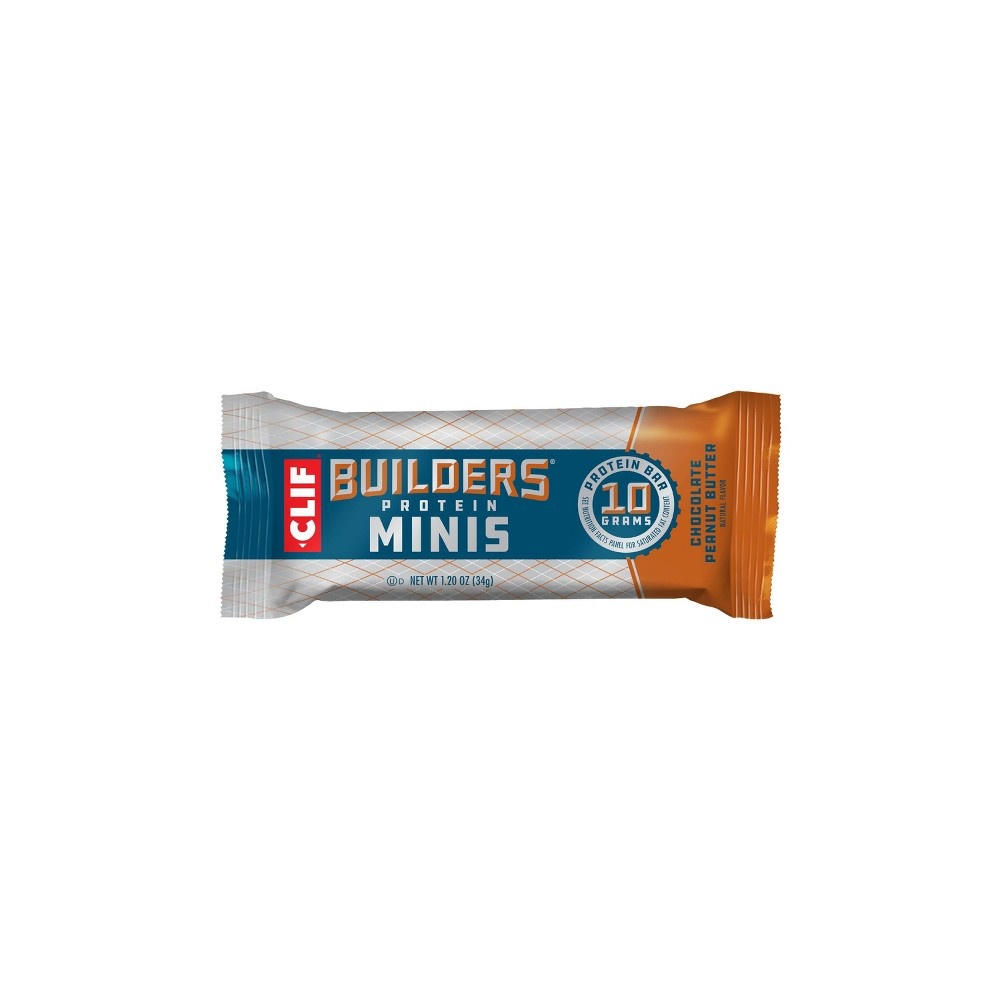 slide 2 of 6, CLIF Builder's Chocolate Peanut Butter Mini Bars, 10 ct