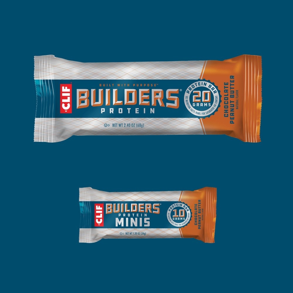 slide 6 of 6, CLIF Builder's Chocolate Peanut Butter Mini Bars, 10 ct