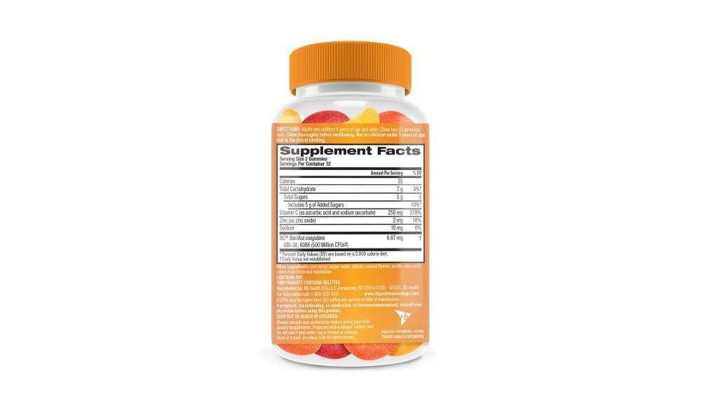 slide 2 of 4, Digestive Advantage Probiotic + Immunity Gummies, 64 ct