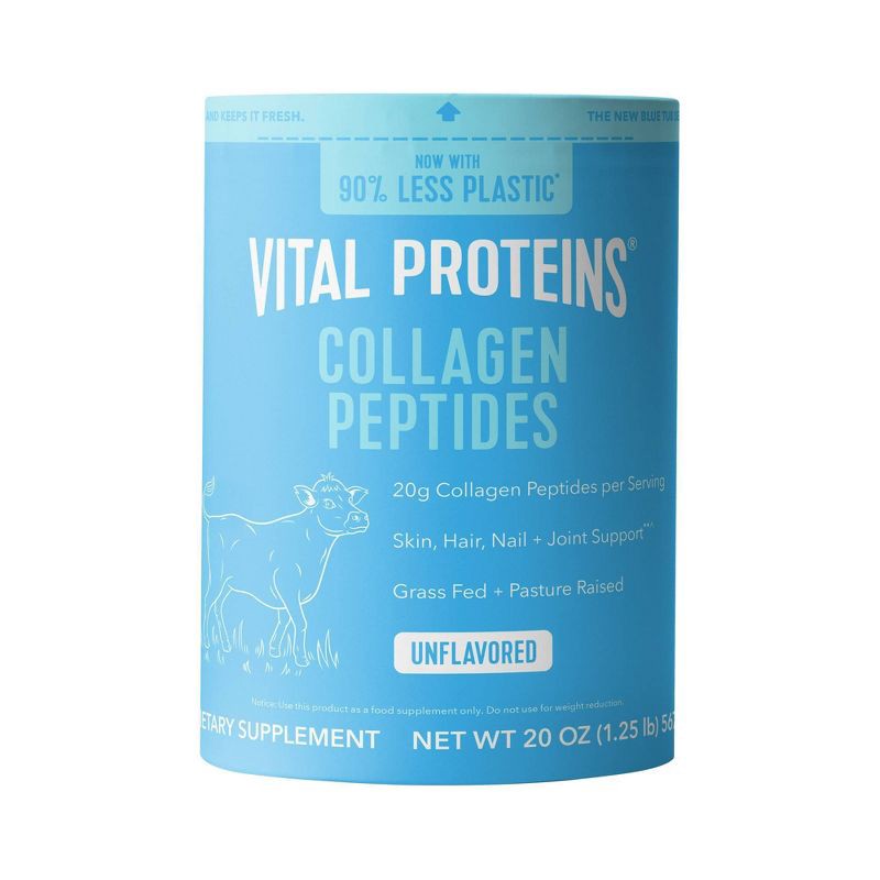 slide 1 of 7, Vital Proteins Unflavored Collagen Peptides Powder - 20oz, 20 oz