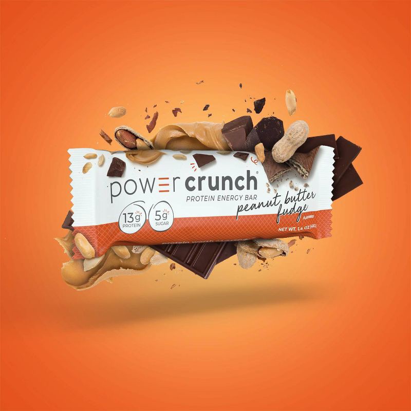 slide 3 of 6, Power Crunch Peanut Butter Fudge Wafer Protein Energy Bar - 5pk, 5 ct