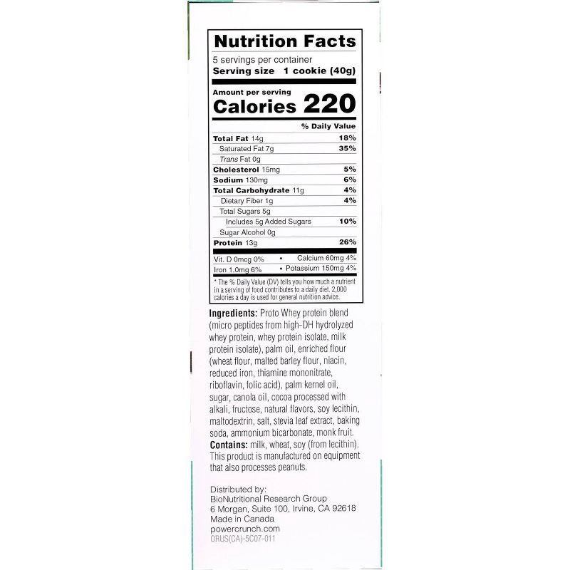 slide 6 of 6, Power Crunch Chocolate Mint Wafer Protein Energy Bar - 5pk, 5 ct