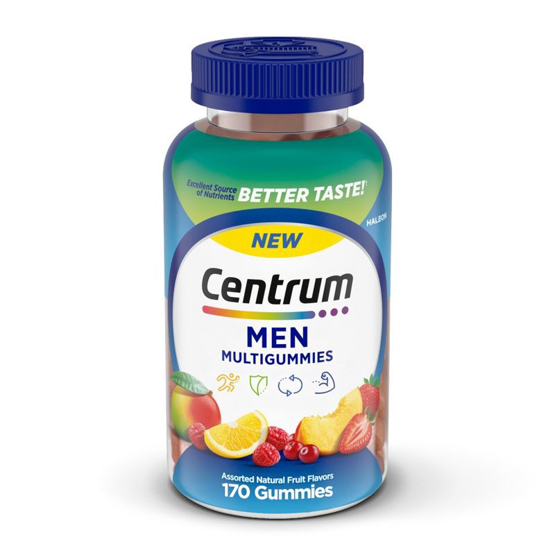 slide 1 of 11, Centrum Men's Multivitamin Gummies - 170ct: NSF Certified, No Artificial Flavors or Sweeteners, Tree Nut Free, 170 ct