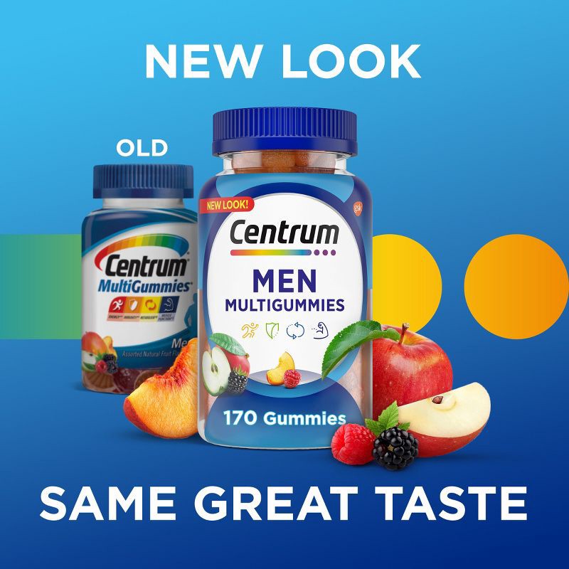slide 7 of 11, Centrum Men's Multivitamin Gummies - 170ct, 170 ct