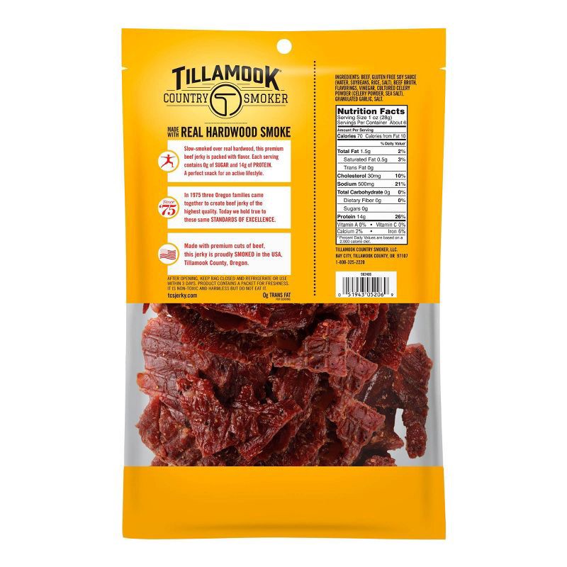 slide 2 of 5, Tillamook Country Smoker Zero Sugar Original Beef Jerky - 6.5oz, 6.5 oz