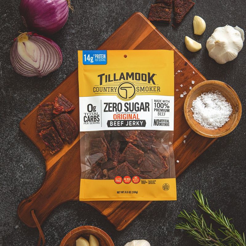 slide 4 of 5, Tillamook Country Smoker Zero Sugar Original Beef Jerky - 6.5oz, 6.5 oz