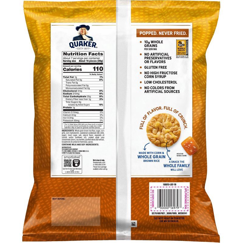 slide 2 of 6, Quaker Caramel Gluten Free Popped Rice Crisps - 7.04oz, 7.04 oz