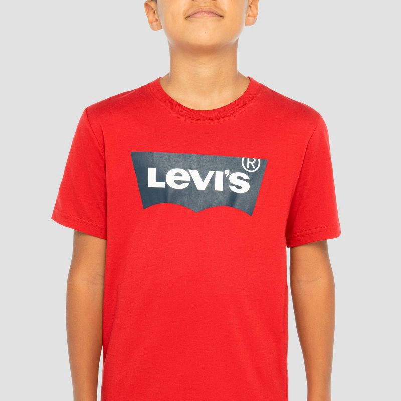 slide 6 of 7, Levi's Boys' Batwing Logo Short Sleeve T-Shirt - Levi's Red 4, 1 ct