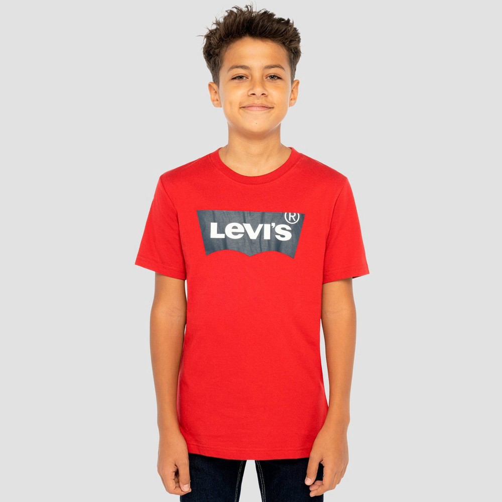 slide 3 of 7, Levi's Boys' Batwing Logo Short Sleeve T-Shirt - Levi's Red 18-20, 1 ct