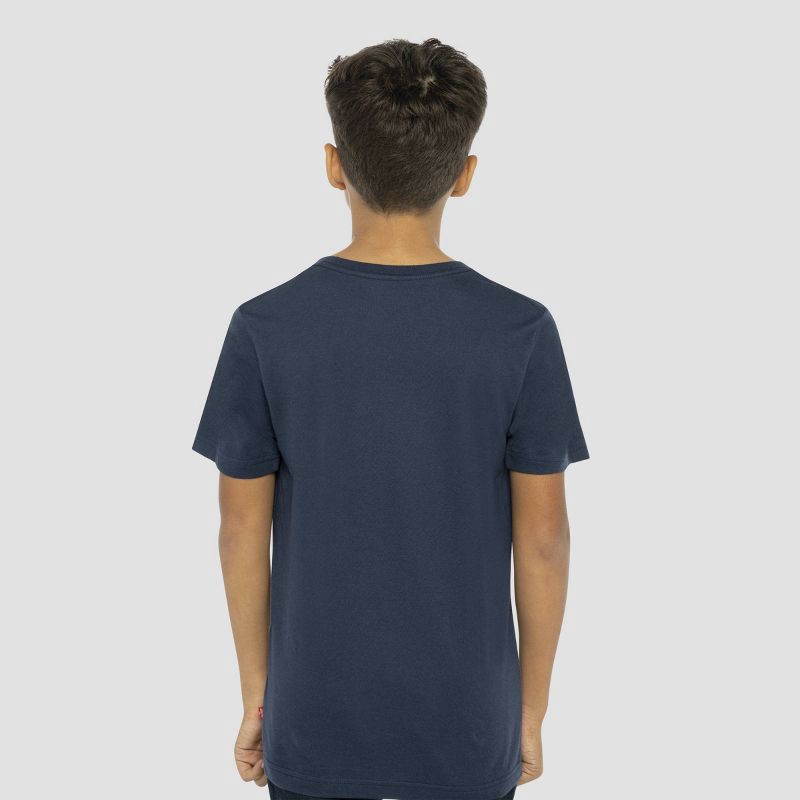 slide 4 of 5, Levi's Boys' Batwing Logo Short Sleeve T-Shirt - Dress Blues 7, 1 ct