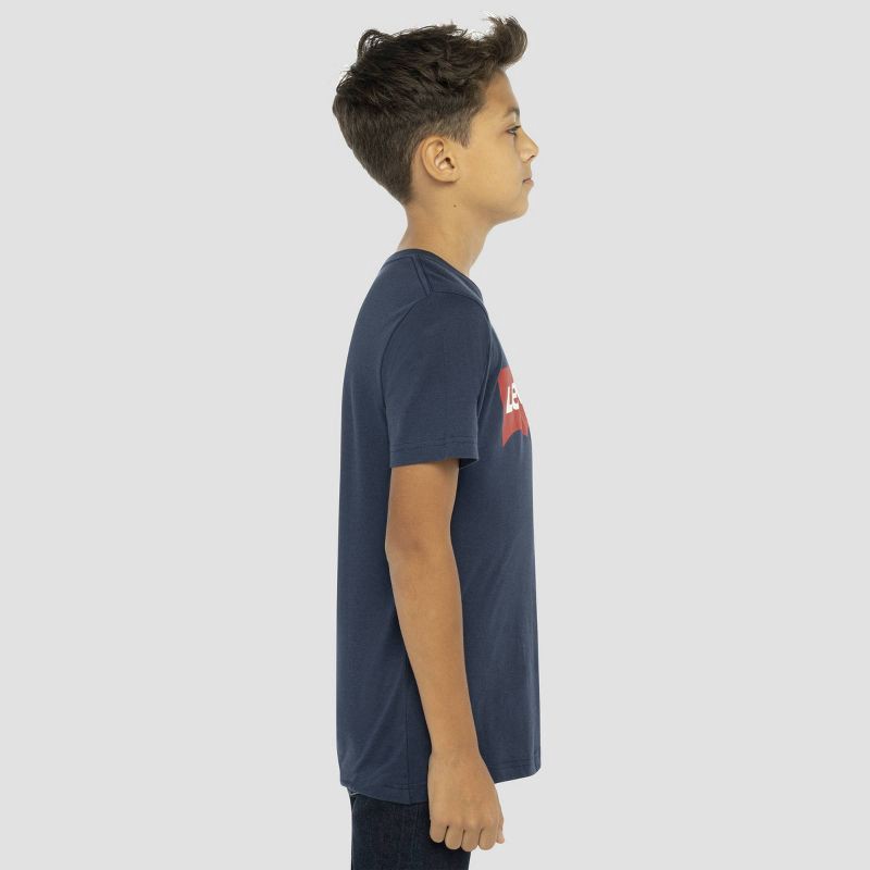 slide 5 of 5, Levi's Boys' Batwing Logo Short Sleeve T-Shirt - Dress Blues 7, 1 ct