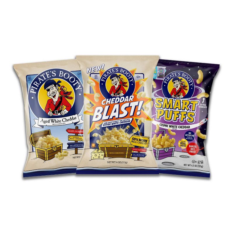 slide 4 of 4, Pirate's Booty Cheddar Blast Extra White Cheddar Cheese Puffs - 10oz, 10 oz
