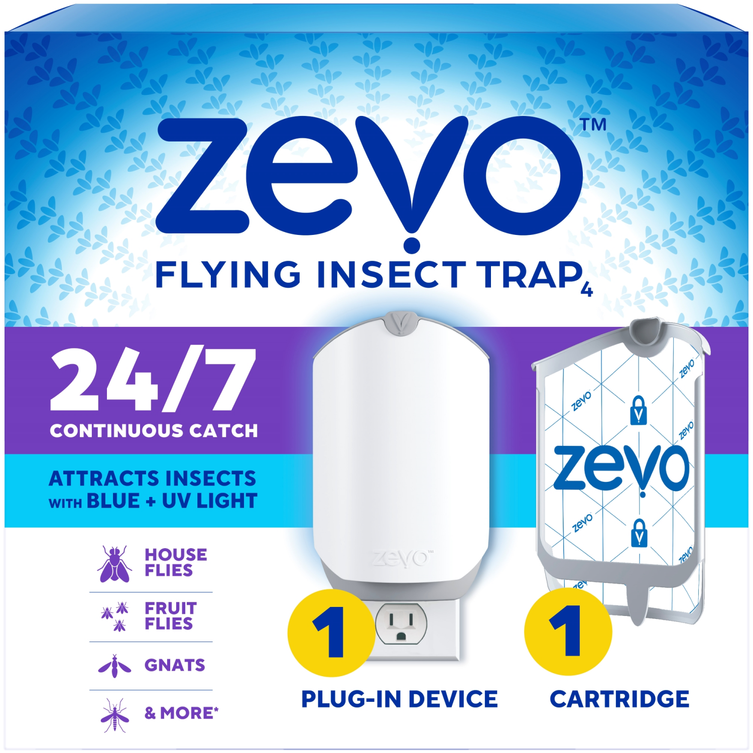 slide 1 of 8, Zevo Starter Kit Flying Insect Trap 1 ea, 1 ct