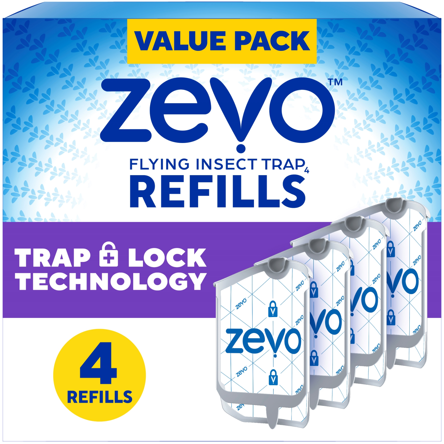 slide 1 of 8, Zevo Trap Refill Kit Twin Pack, 4 ct