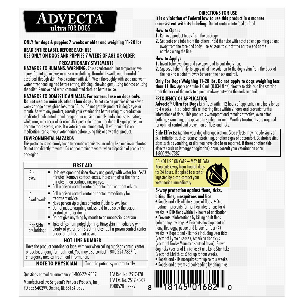 slide 2 of 2, ADVECTA Ultra Flea and Tick Protection for Medium Dogs, 4 Count, 4 ct