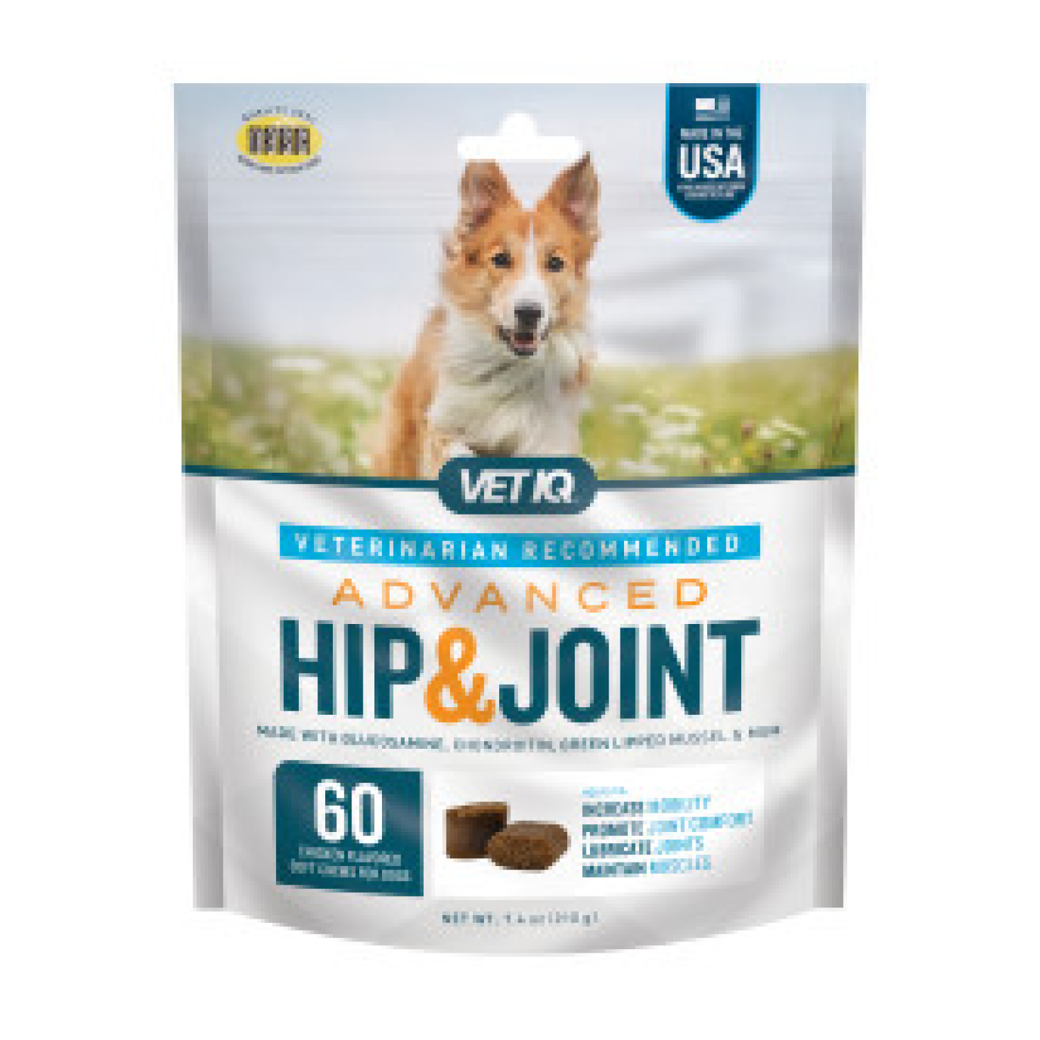 slide 1 of 8, VetIQ Hip & Joint Advanced 60ct, 60 ct