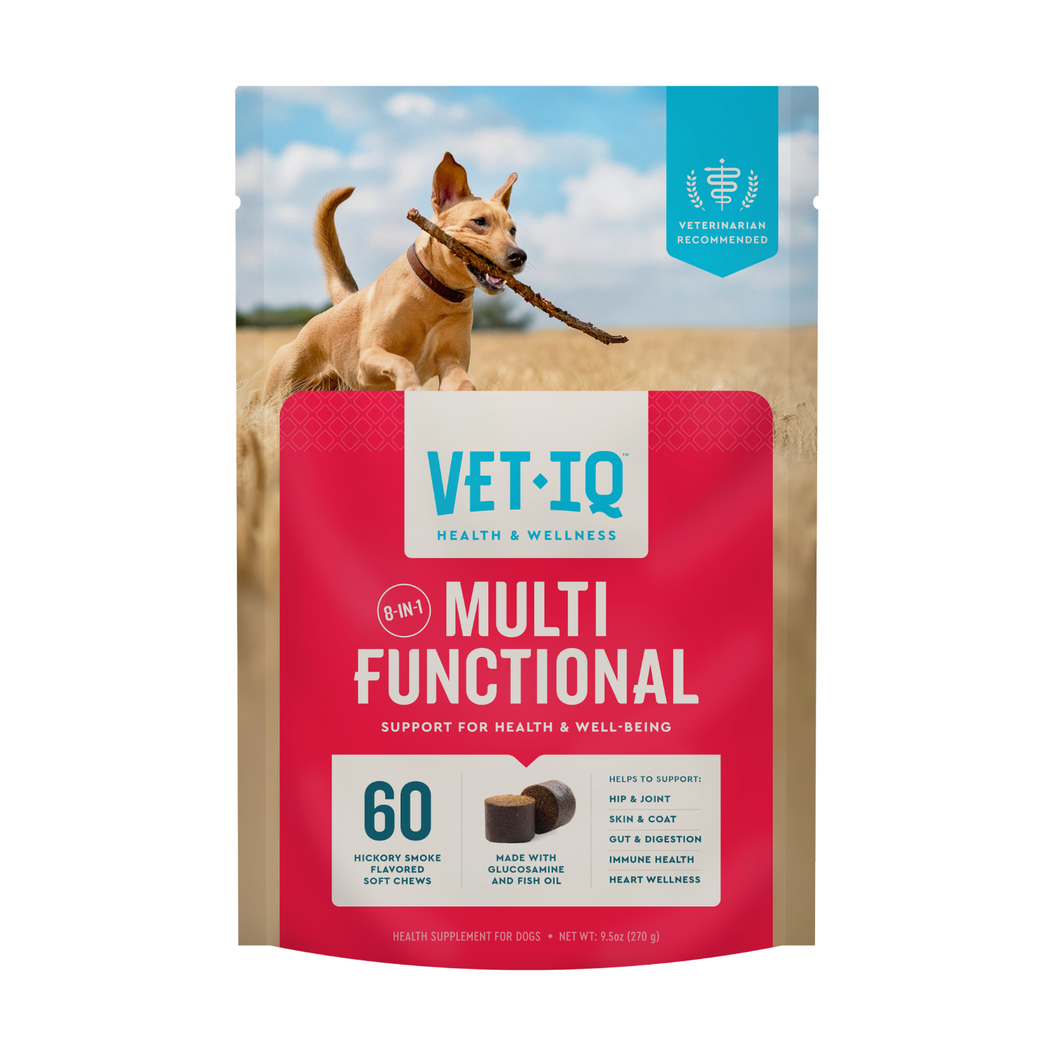 slide 1 of 6, VETIQ Multi Benefit 5in1 Dog Chew 60ct, 60 ct