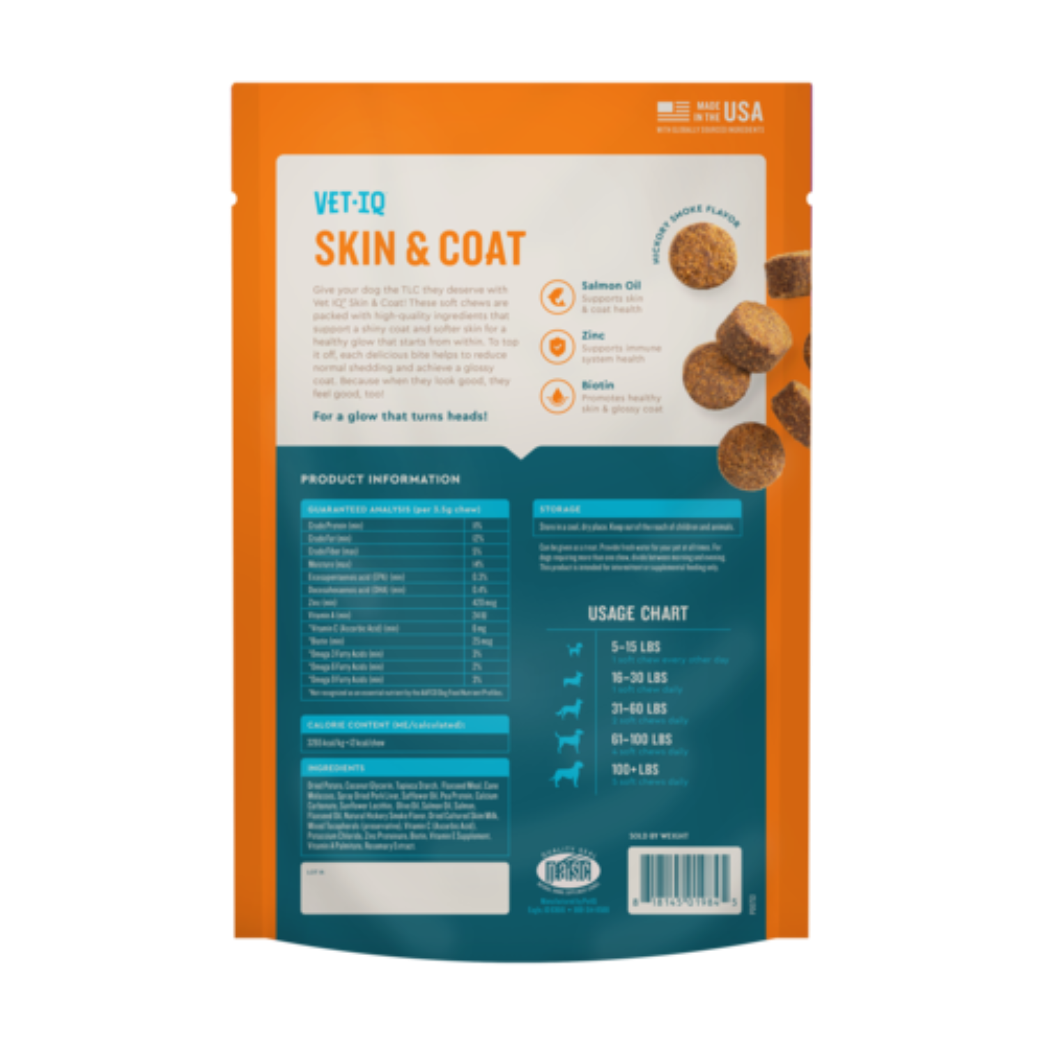 slide 2 of 6, VetIQ Skin & Coat 60Ct, 60 ct