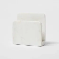 Marble Napkin Holder Off-White - Threshold™: Tabletop Kitchen Holder, Spot Clean, 6"x2", 3.96 lbs