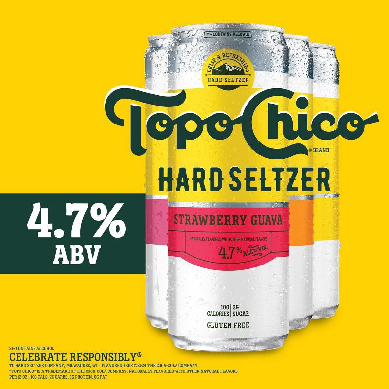 slide 2 of 9, Topo Chico Hard Seltzer Variety Pack - 12pk/12 fl oz Slim Cans, 12 ct; 12 fl oz