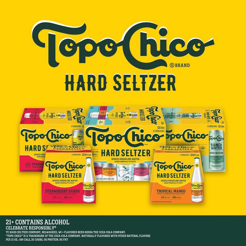 slide 6 of 8, Topo Chico Hard Seltzer Variety Pack - 12pk/12 fl oz Slim Cans, 12 ct; 12 fl oz