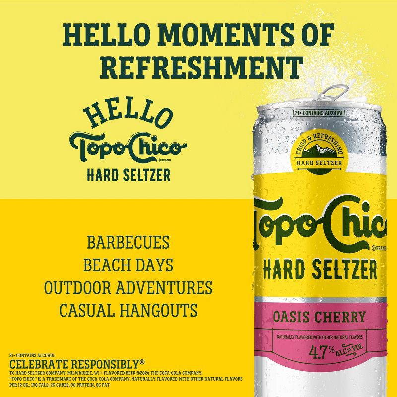 slide 8 of 9, Topo Chico Hard Seltzer Variety Pack - 12pk/12 fl oz Slim Cans, 12 ct; 12 fl oz