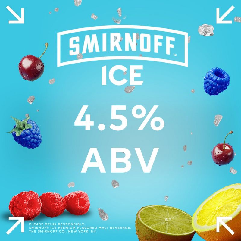 slide 10 of 10, Smirnoff Ice Zero Sugar Variety Pack - 12pk/12 fl oz Cans, 12 ct; 12 fl oz