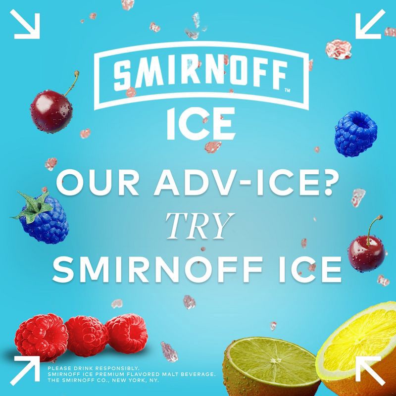 slide 6 of 10, Smirnoff Ice Zero Sugar Variety Pack - 12pk/12 fl oz Cans, 12 ct; 12 fl oz