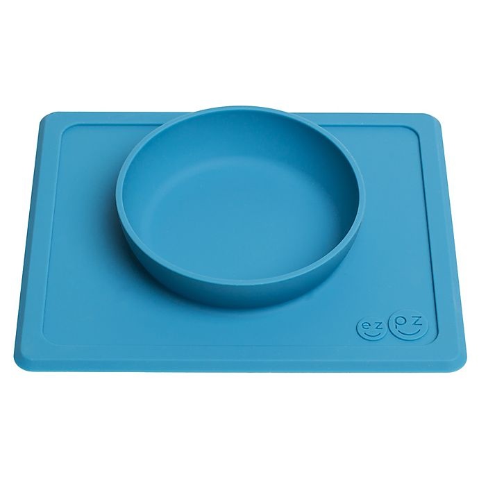 slide 4 of 6, ezpz Mini Bowl Placemat - Blue, 1 ct