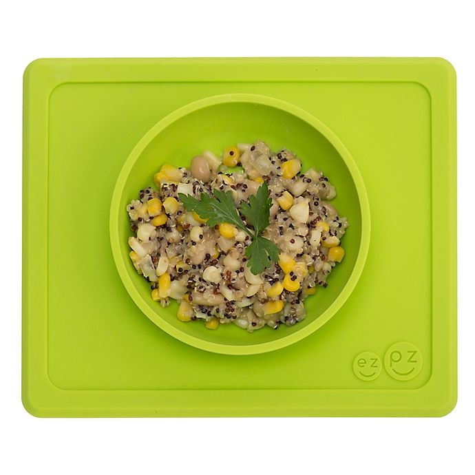 slide 4 of 8, ezpz Mini Bowl Placemat - Lime, 1 ct