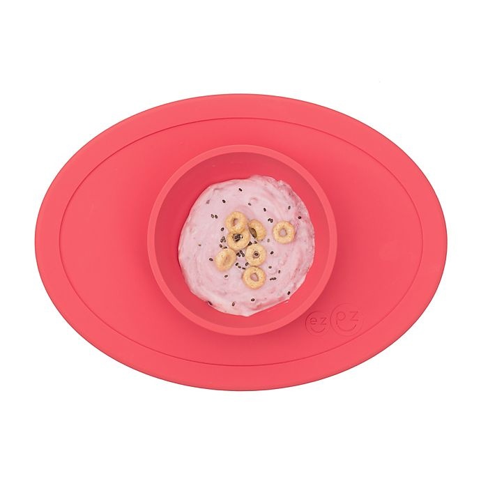 slide 3 of 8, ezpz Tiny Bowl Placemat - Coral, 1 ct