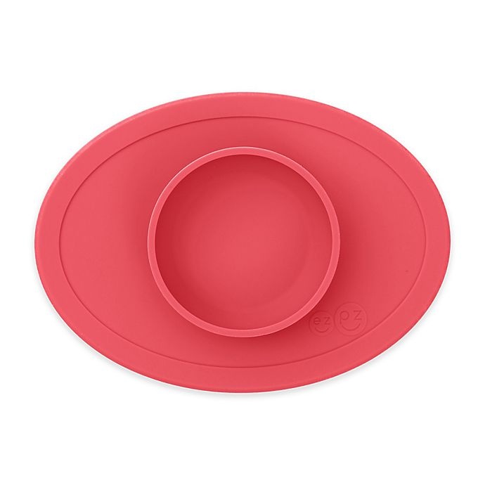 slide 1 of 8, ezpz Tiny Bowl Placemat - Coral, 1 ct