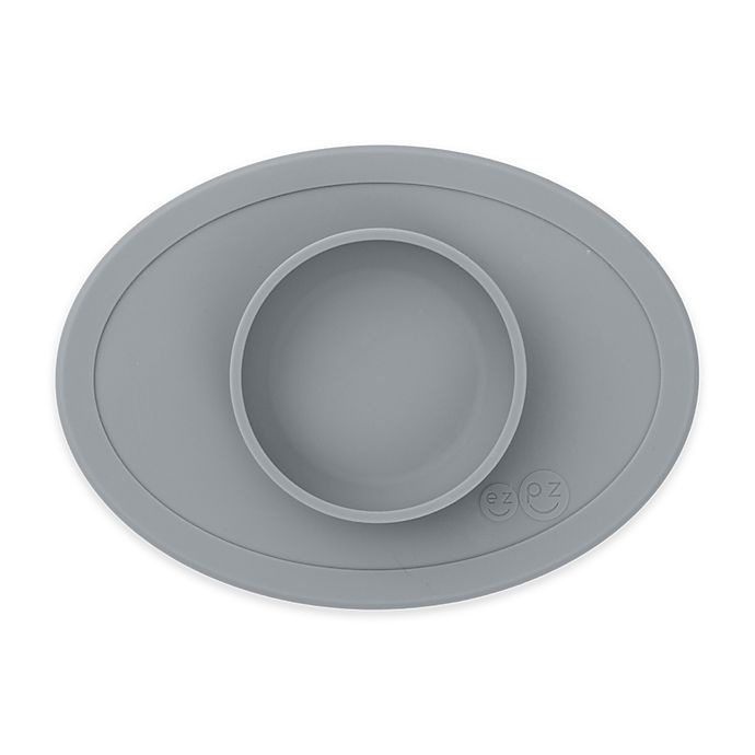 slide 1 of 8, ezpz Tiny Bowl Placemat - Grey, 1 ct