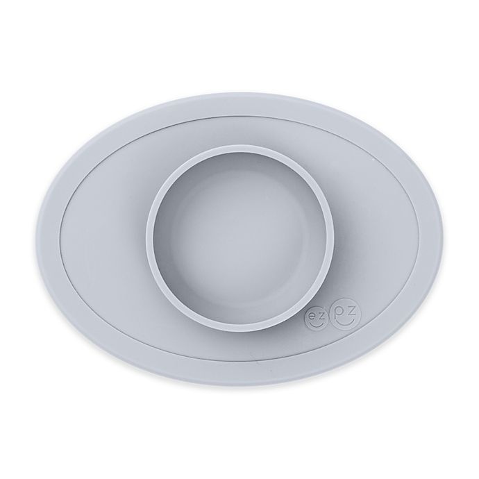 slide 1 of 8, ezpz Tiny Bowl Placemat - Pewter, 1 ct