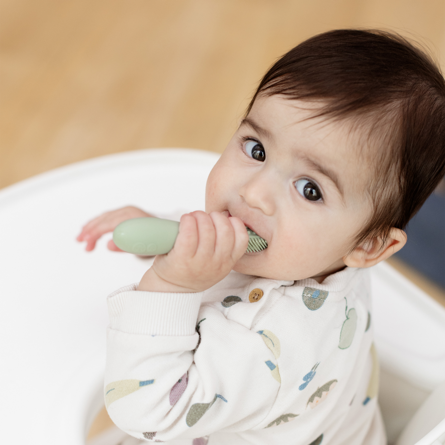 slide 2 of 5, ezpz Baby-Led Toothbrush, One Size