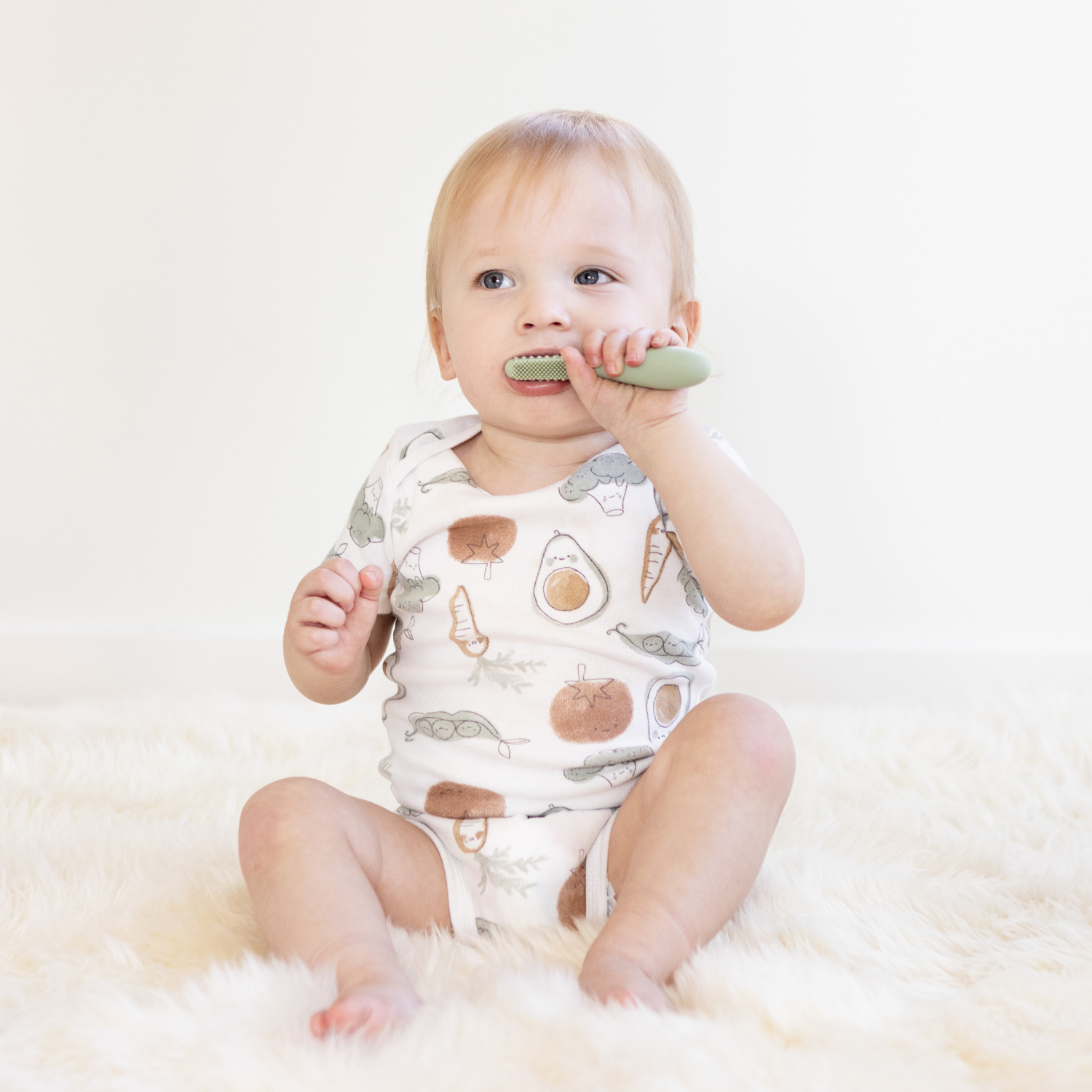 slide 3 of 5, ezpz Baby-Led Toothbrush, One Size