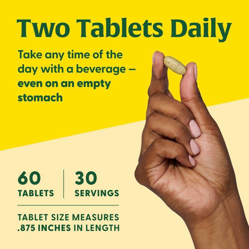 slide 6 of 7, MegaFood Baby & Me 2 Postnatal with Choline, Folate & Iron Multivitamin Vegetarian Tablets - 60ct, 60 ct