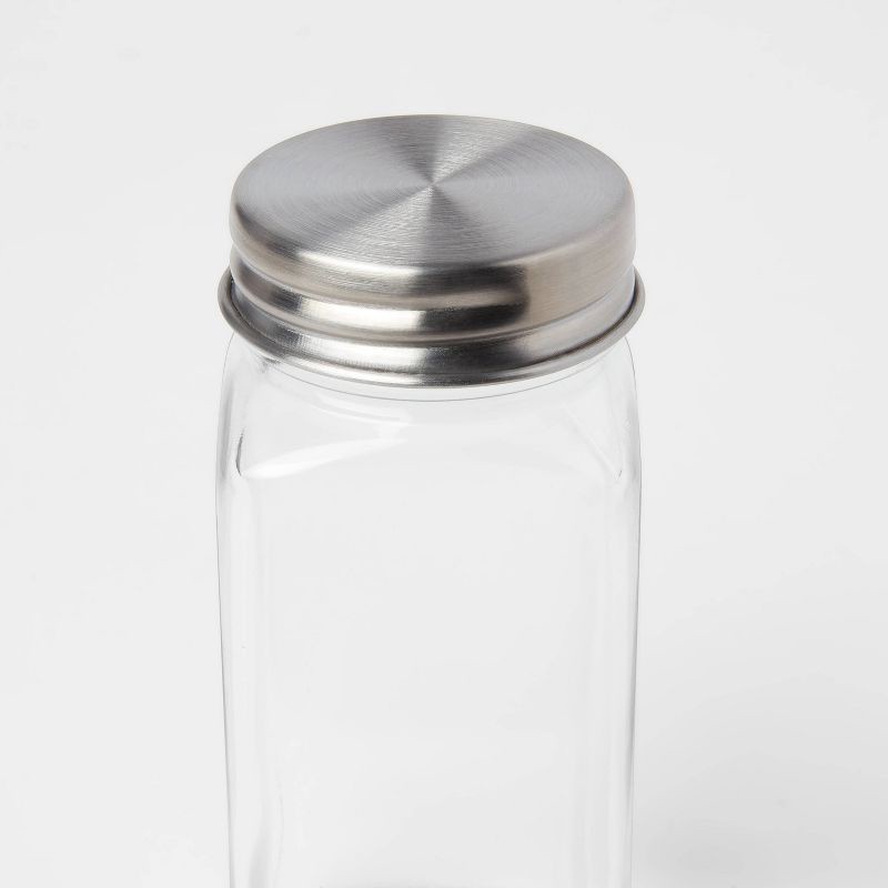 slide 3 of 3, 3oz 12pk Square Spice Jar Set - Threshold™: Glass Spice Jars with Lids, Traditional Style, Hand Wash, Clear, 3.5 Volume, 12 ct; 3 oz