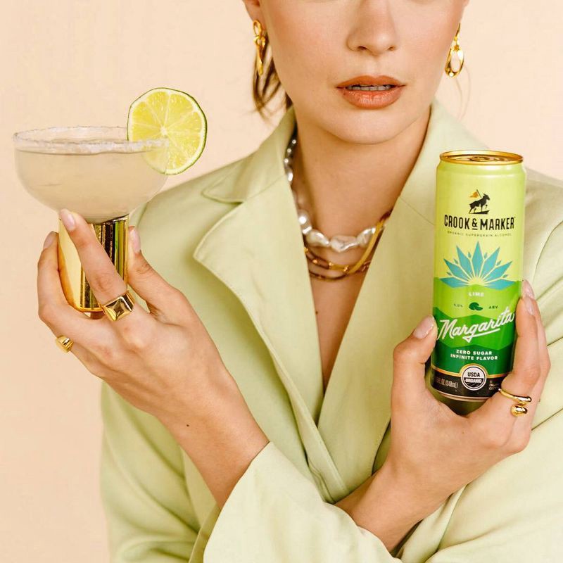 slide 6 of 8, Crook & Marker Lime Margarita - 8pk/11.5 fl oz Cans, 8 ct, 11.5 fl oz