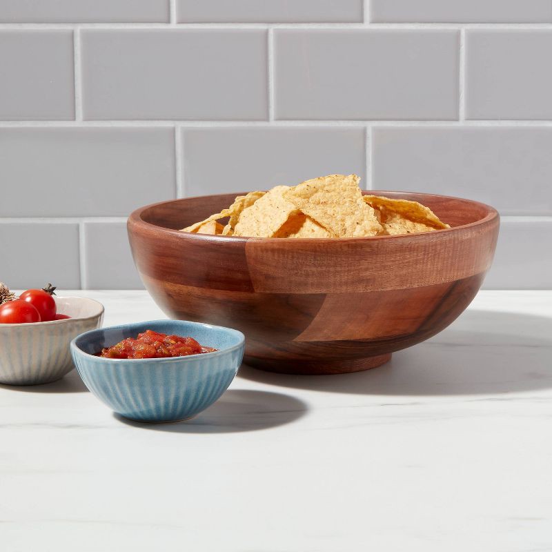 slide 2 of 3, 77oz Wood Medium Serving Bowl - Threshold™, 77 oz